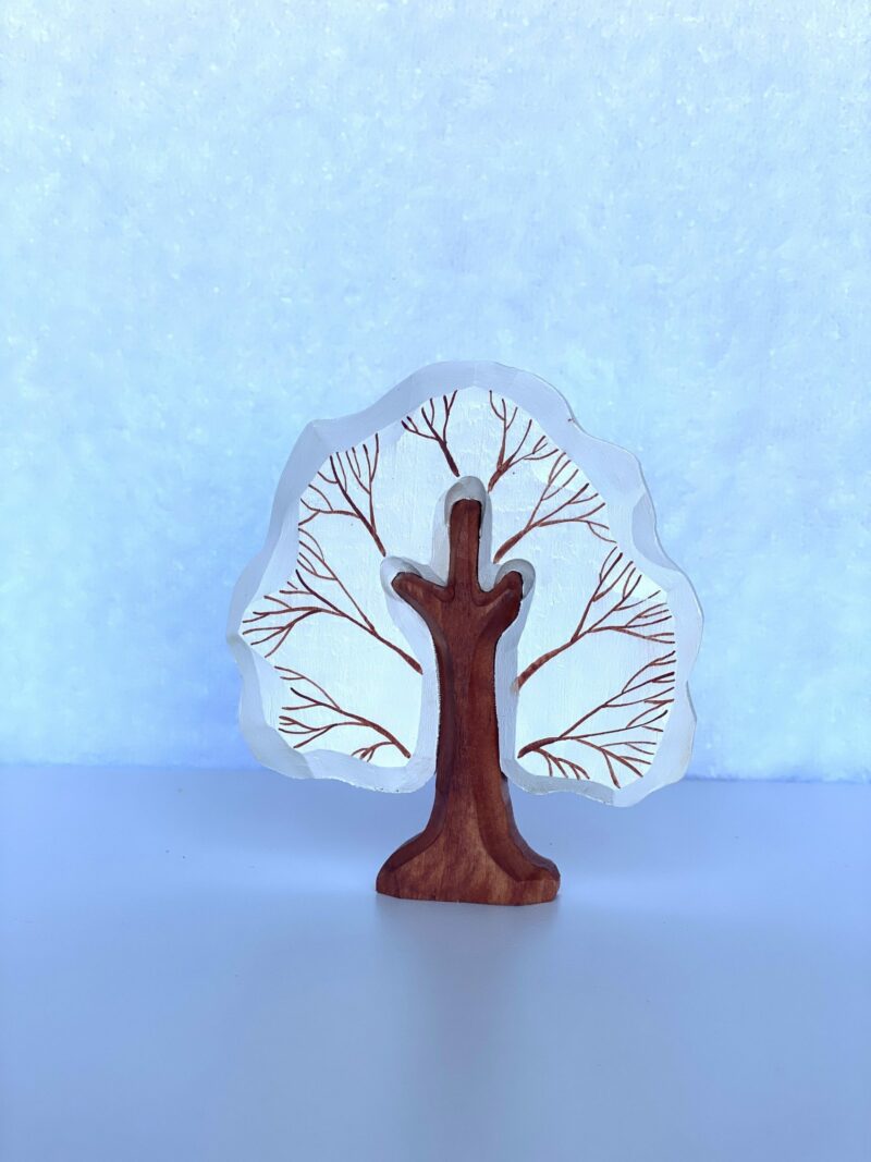 Poppy Baby Co Hand Carved Small World Winter Play Tree
