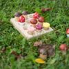 Poppy Baby Co Wooden Mushrooms on Wooden Tray