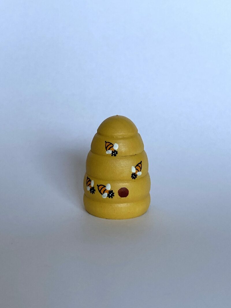 Poppy Baby Co Beehive Wooden Figurine Toy in Yellow