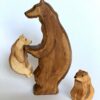 Poppy Baby Co Brown Bear Mother with Cubs Stacking Wooden Toy