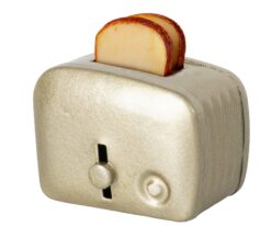 Maileg Miniature Toaster & Bread in Silver
