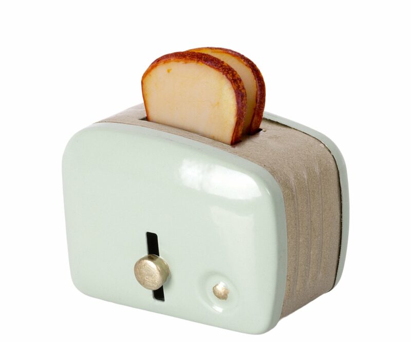 Maileg Miniature Toaster & Bread in Mint