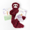 Slumberkins Cranberry Sloth Snuggler and Board Book Limited Edition Routines Collection