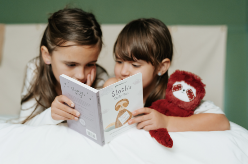 Slumberkins Cranberry Sloth Snuggler Limited Edition Two Book Bundle