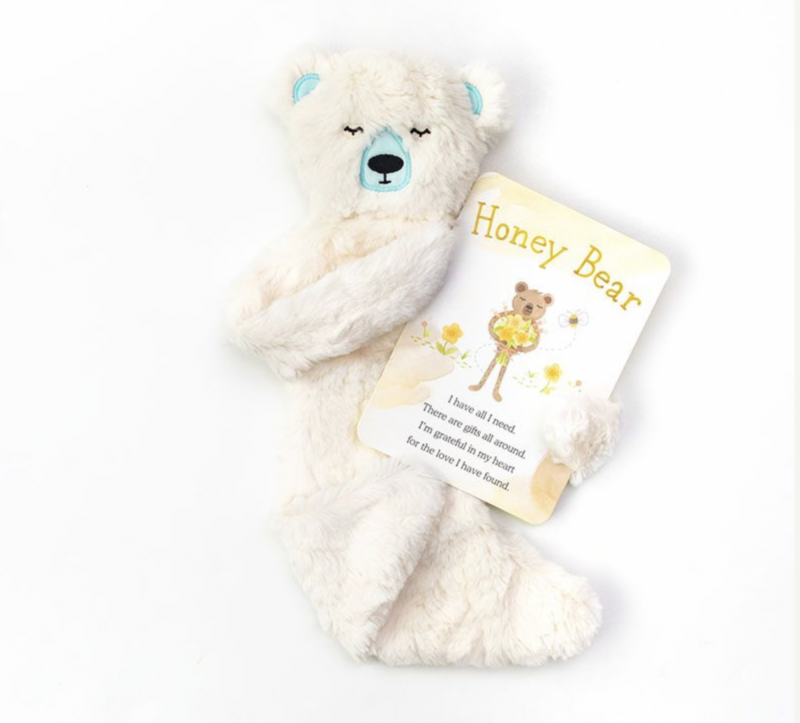Slumberkins Ivory Polar Bear Snuggler and Board Book Gratitude Collection
