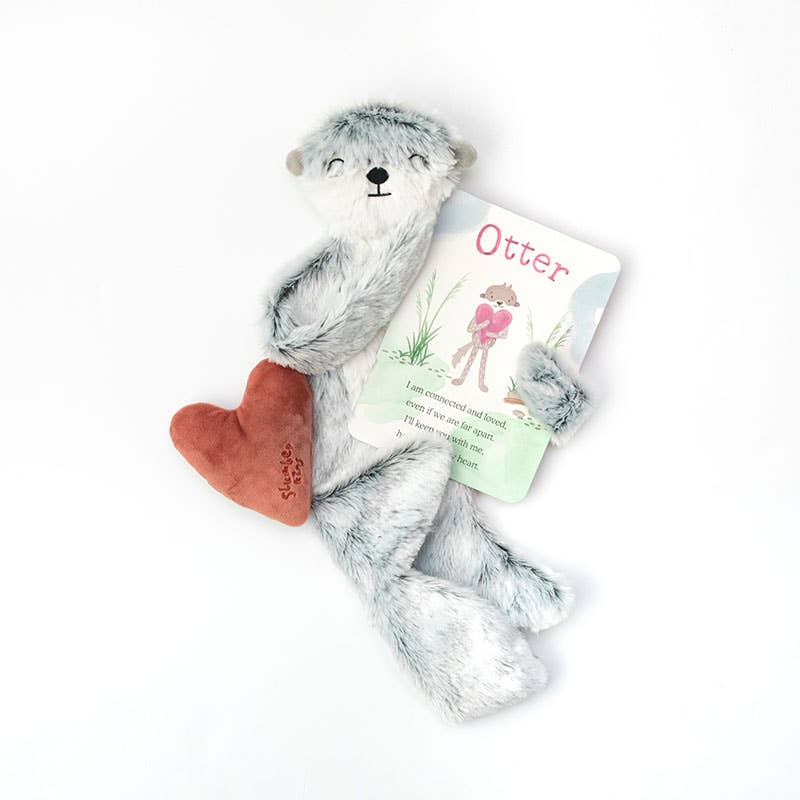 Slumberkins Silver Otter Snuggler Limited Edition Two Book Bundle
