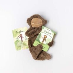 Slumberkins Bigfoot Snuggler in Maple with Board Book Self Esteem Collection