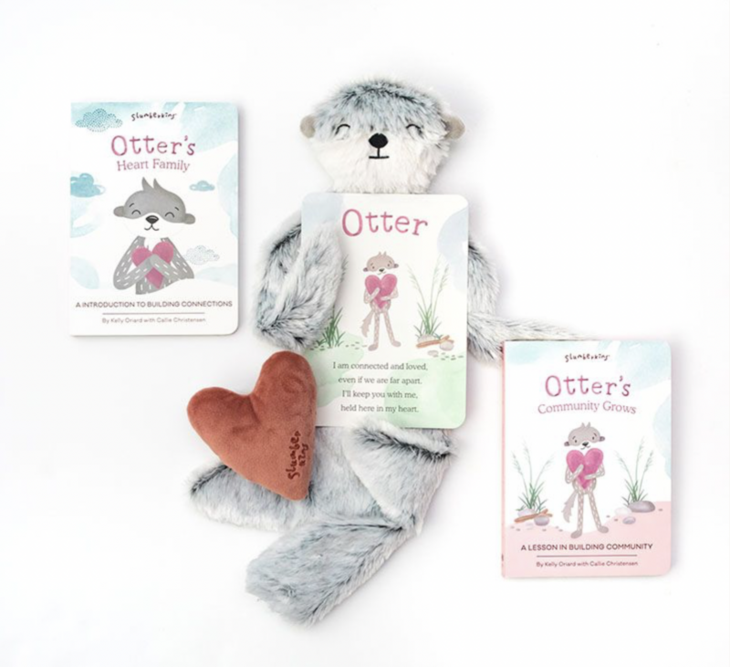 Slumberkins Silver Otter Snuggler Limited Edition Two Book Bundle