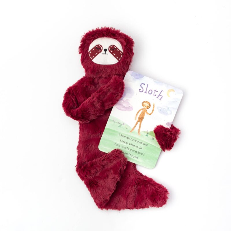 Slumberkins Cranberry Sloth Snuggler and Board Book Limited Edition Routines Collection