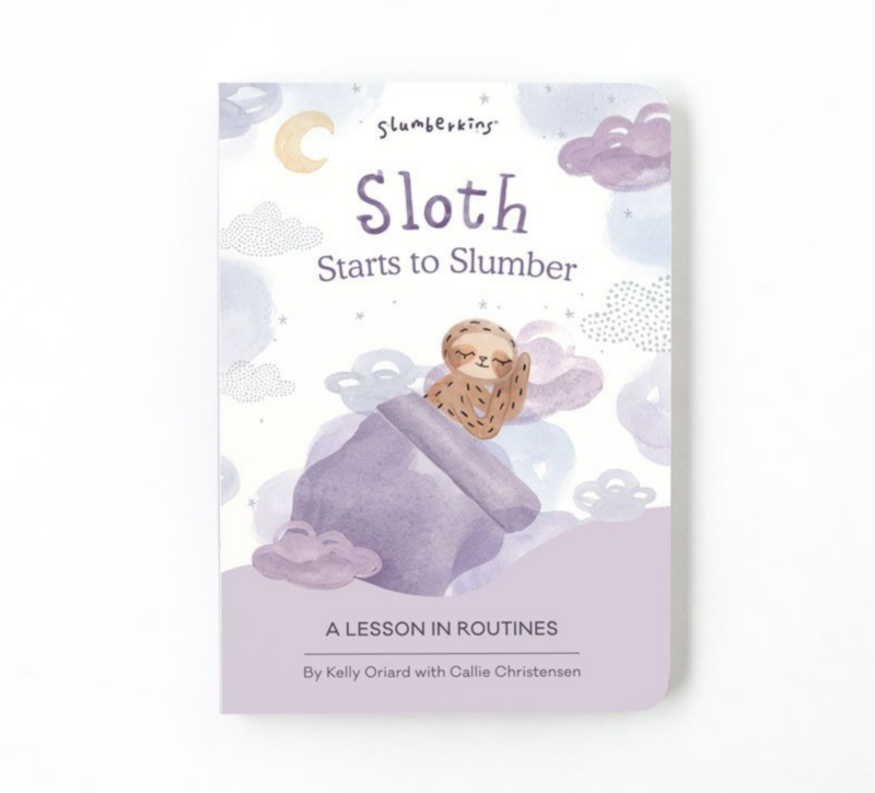 Slumberkins Cranberry Sloth Snuggler and Board Book Limited Edition Routines Collection