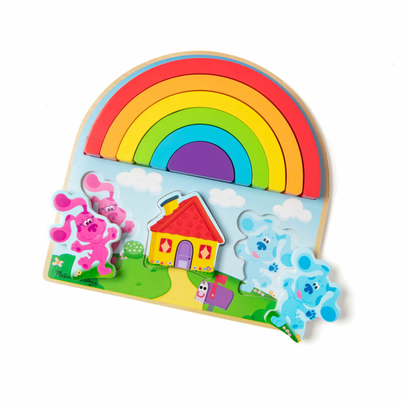 Melissa & Doug Blue's Clues & You! Wooden Rainbow Stacker Puzzle