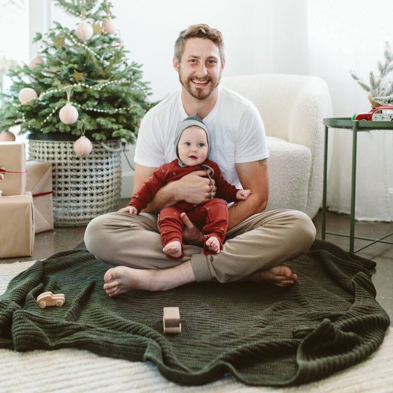 goumi Knit Organic Cotton Blanket in Pine goumi Knit Organic Cotton Blanket in Pine