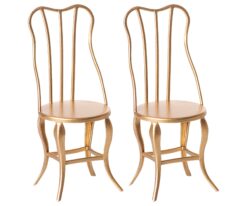 Maileg Gold Vintage Micro Chairs Set of 2