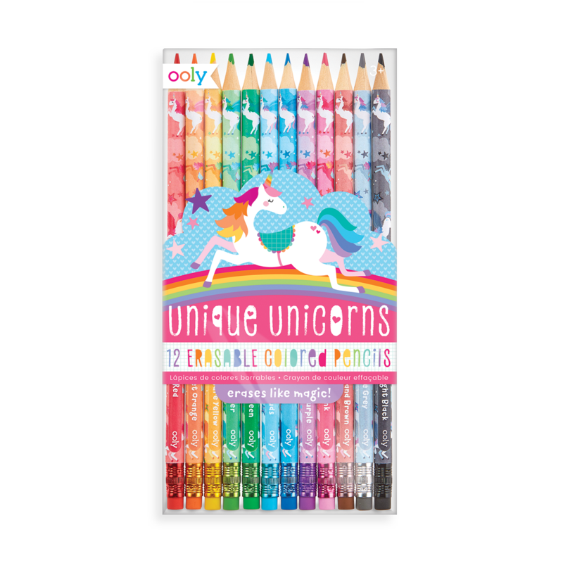 Ooly Unique Unicorns Erasable Colored Pencils Set of 12
