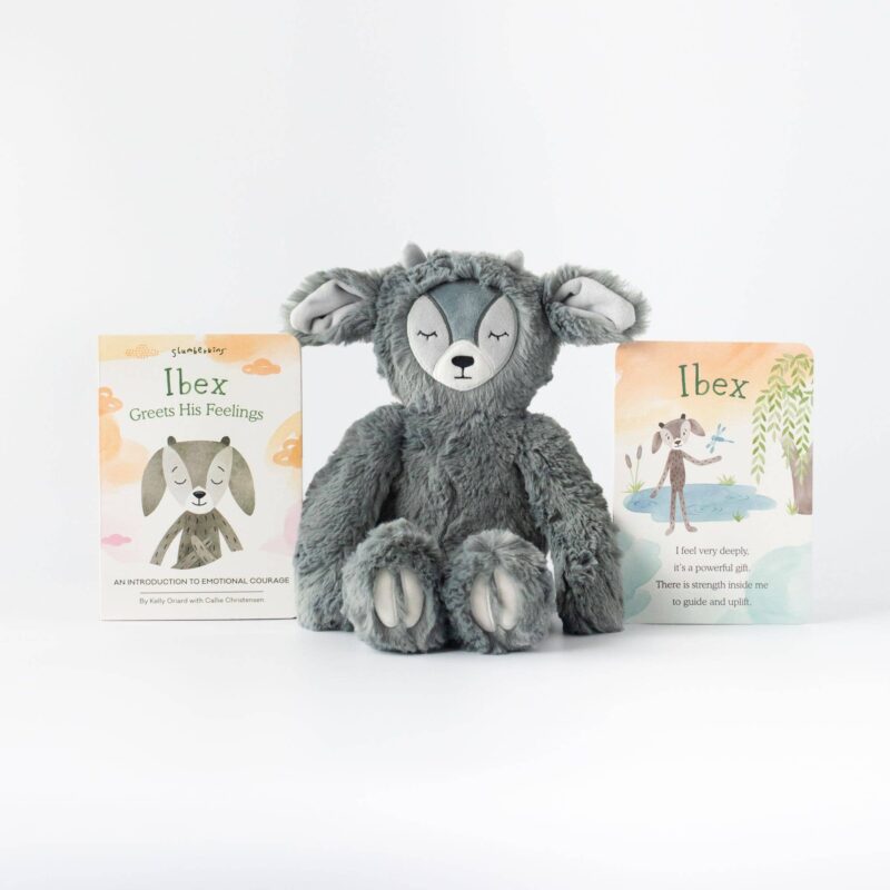 Slumberkins Ibex Kin and Board Book Bundle for Emotional Courage