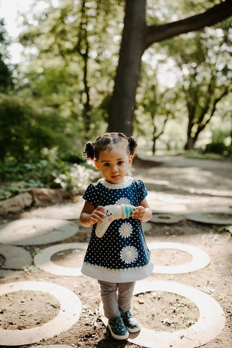 Pebble Moon Knit Rattle