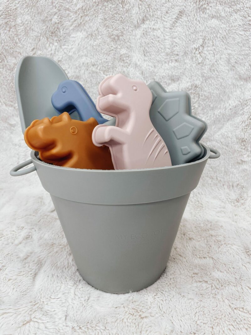 My Eco Tot Dinosaur Silicone Beach Bucket Set