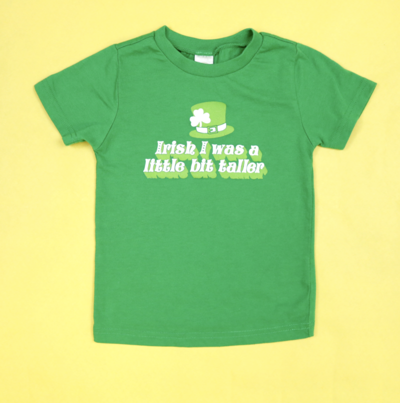 Saturday Morning Pancakes Irish I Was a Little Bit Taller Kids T-Shirt