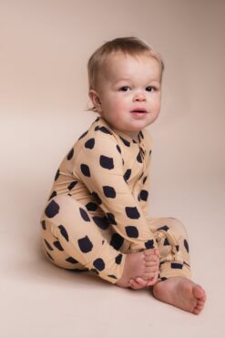 Willow+Co Dots Bamboo Viscose Convertible Footie