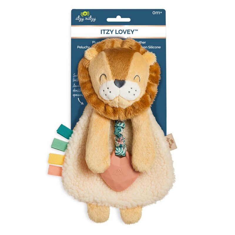 Itzy Ritzy Lion Plush with Silicone Teether Toy Itzy Lovey