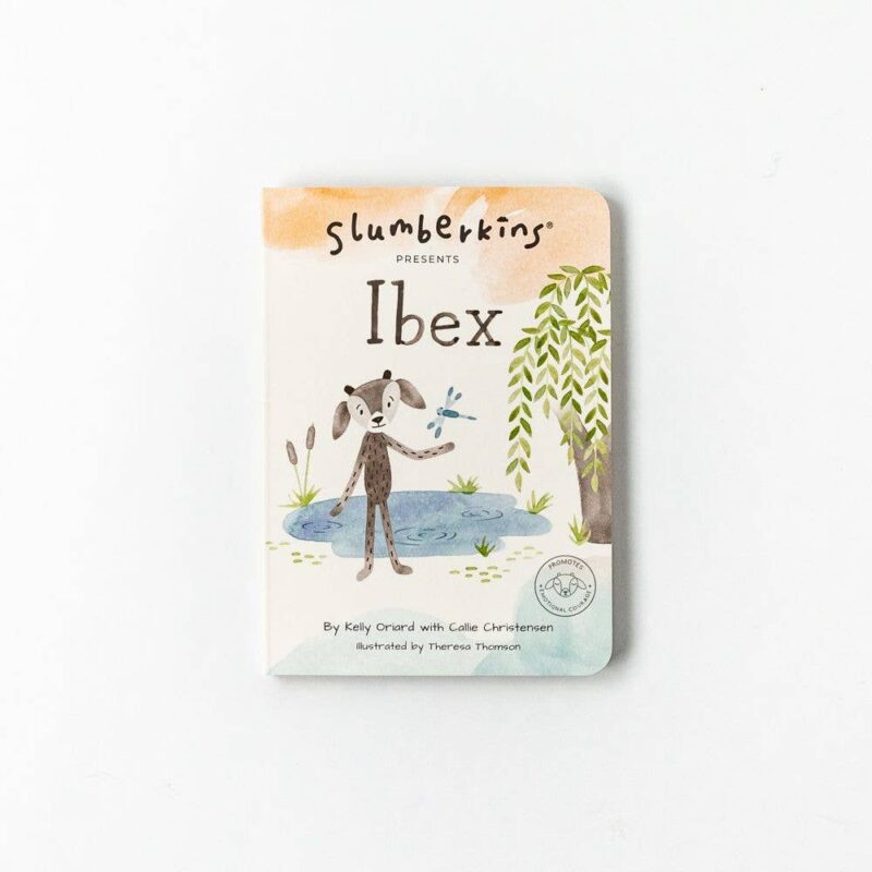 Slumberkins Lavender Ibex Snuggler and Board Book Emotional Courage Bundle