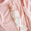 Copper Pearl Cupid Knit Swaddle Blanket