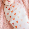 Copper Pearl Cupid Knit Swaddle Blanket