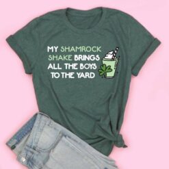 Saturday Morning Pancakes My Shamrock Shakes Brings the Boys to the Yard Adult T-Shirt