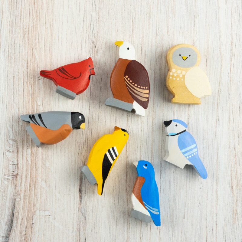 PoppyBaby Co Bird Wooden Figurines Set of 7