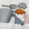 Dinosaur Beach Bucket Silicone Toy Set