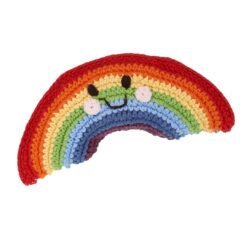 Pebble Rainbow Knit Rattle