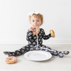 macaron+me Chalkboard Donuts Bamboo Viscose Footie