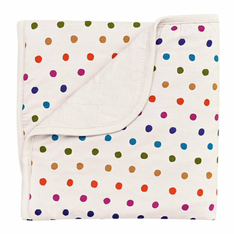 Kyte BABY Baby Blanket in Oat Polka Dot