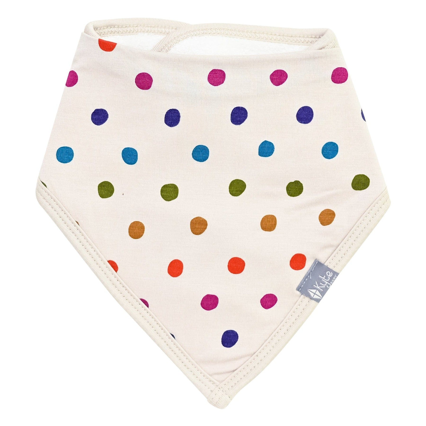Kyte BABY Bib in Oat Polka Dot Blossom