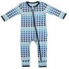 macaron+me Blue Rainbow Hearts Bamboo Viscose Romper