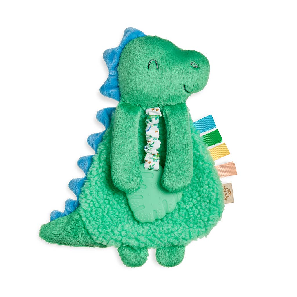 Itzy Ritzy Dino Plush Itzy Lovey Plush with Silicone Teether Toy – Blossom