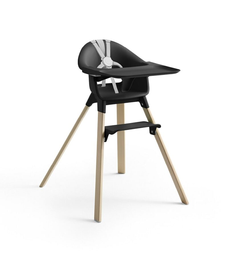 Black with Natural Legs Clikk High Chair from Stokke