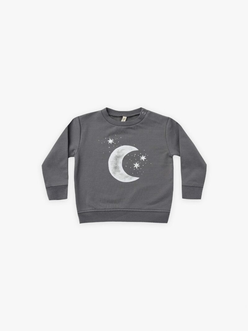 Quincy Mae Moon + Stars Fleece Sweatshirt