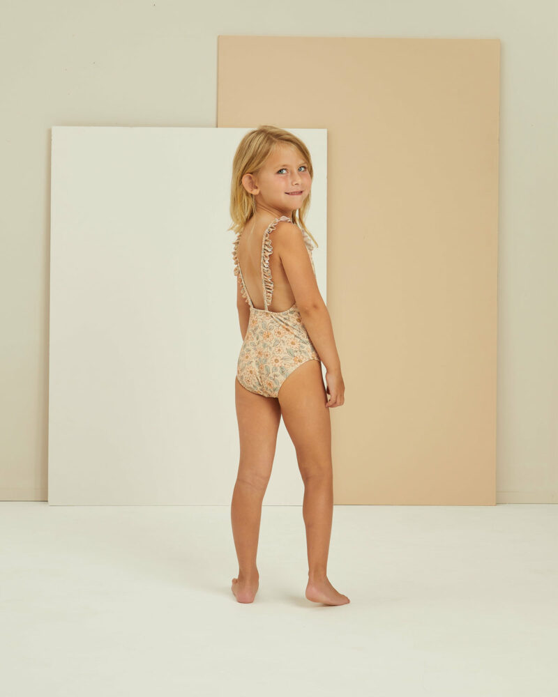 Rylee + Cru Blush Floral Arielle One-Piece Swimsuit