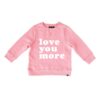 Lola & Taylor Love You More Raglan Crew Neck Sweatshirt in Wild Rose