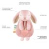 Itzy Ritzy Bunny Plush Itzy Lovey with Silicone Teether Toy