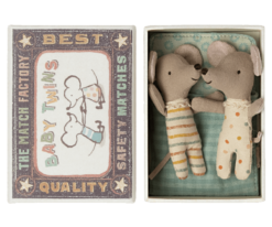 Maileg Baby Mice Twins in Matchbox