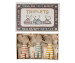 Maileg Baby Mice Triplets in Matchbox