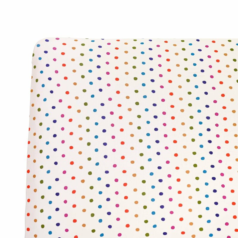 Kyte BABY Crib Sheet in Oat Polka Dot