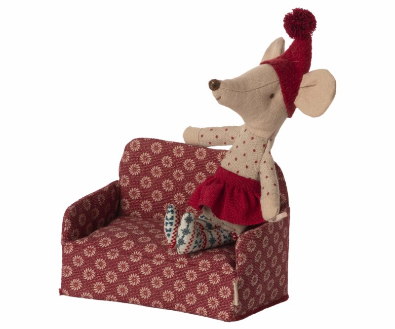 Maileg Couch in Red for Mice
