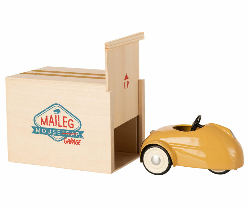 Maileg Yellow Mouse Car with Garage