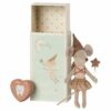 Maileg Tooth Fairy Mouse in Matchbox Rose