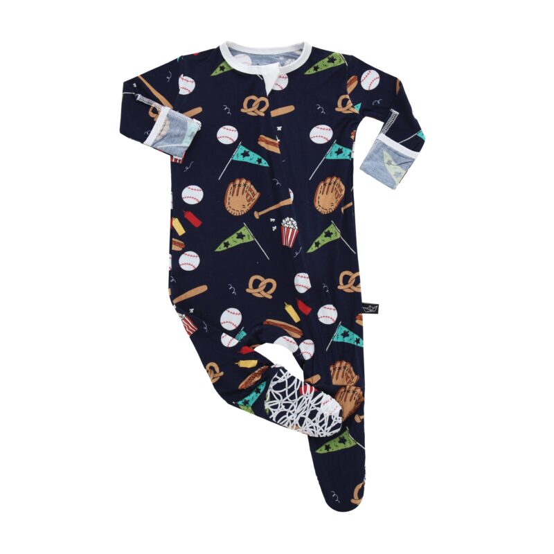 Peregrine Kidswear Baseball Bamboo Viscose Footie