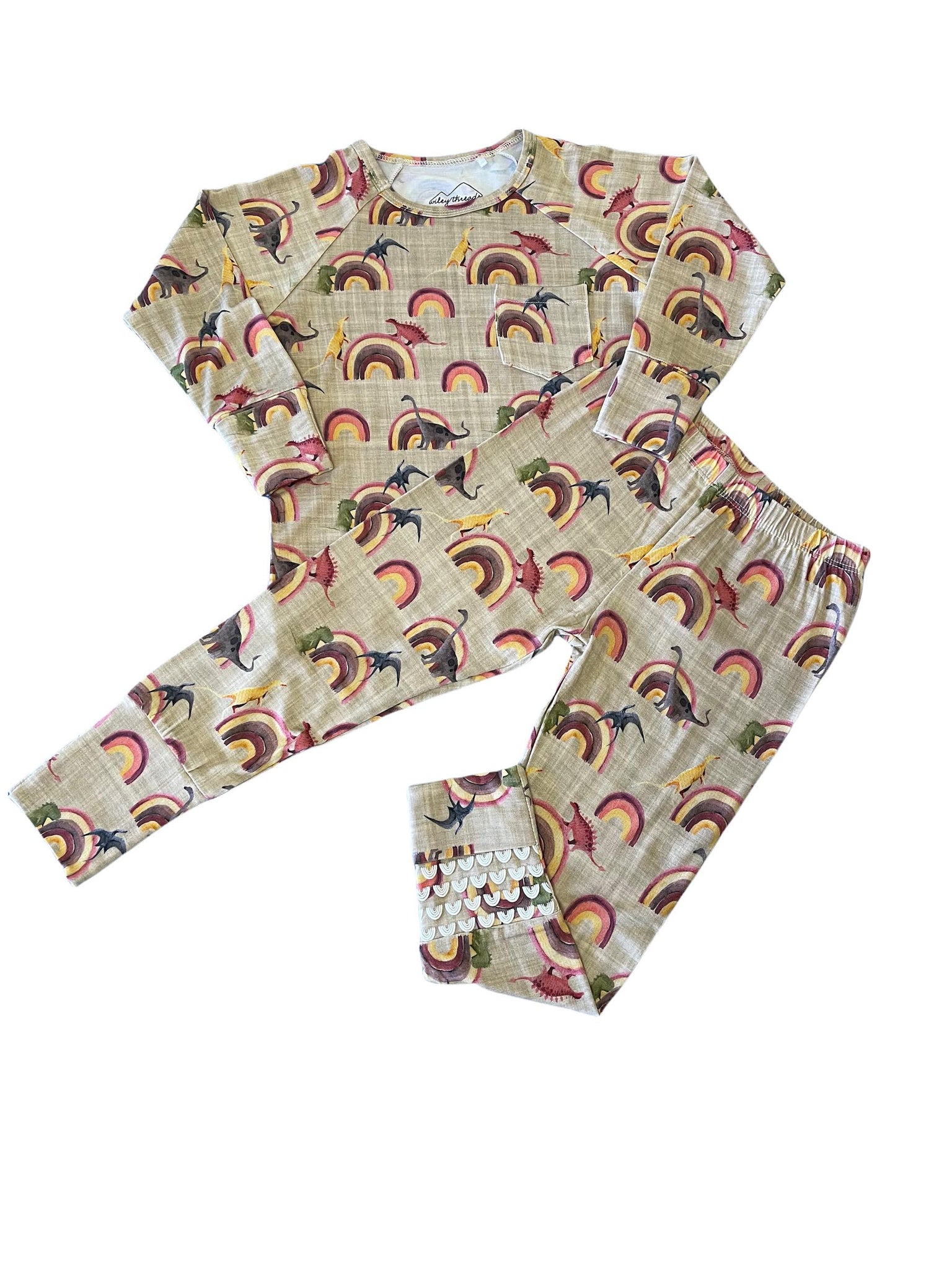 Wiley Threads Rainbowsaurus Bamboo Viscose  Loungewear Set