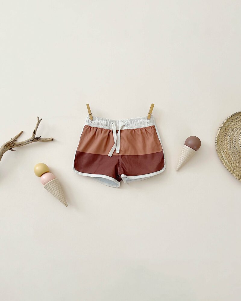 Rylee+Cru Colorblock Swim Trunk